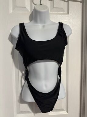 Black Cutout One-Piece Swimsuit